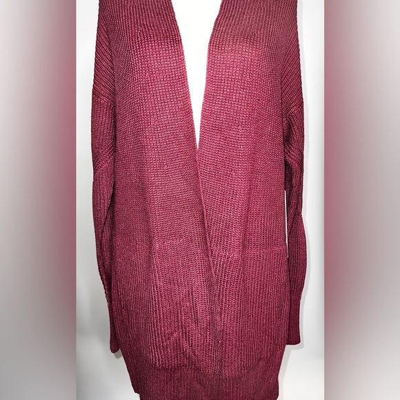 🩷NWT LULULEMON CASHLU SWEATER WRAP IN HEATHERED MULLED WINE M/L - Picture 8 of 15